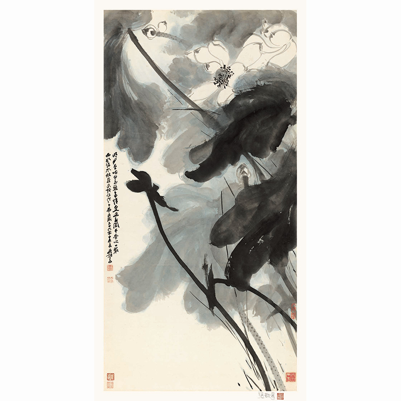大千工笔山水与泼彩山水组合（组合赠送张大千嫡女张心庆四平尺书法一幅）